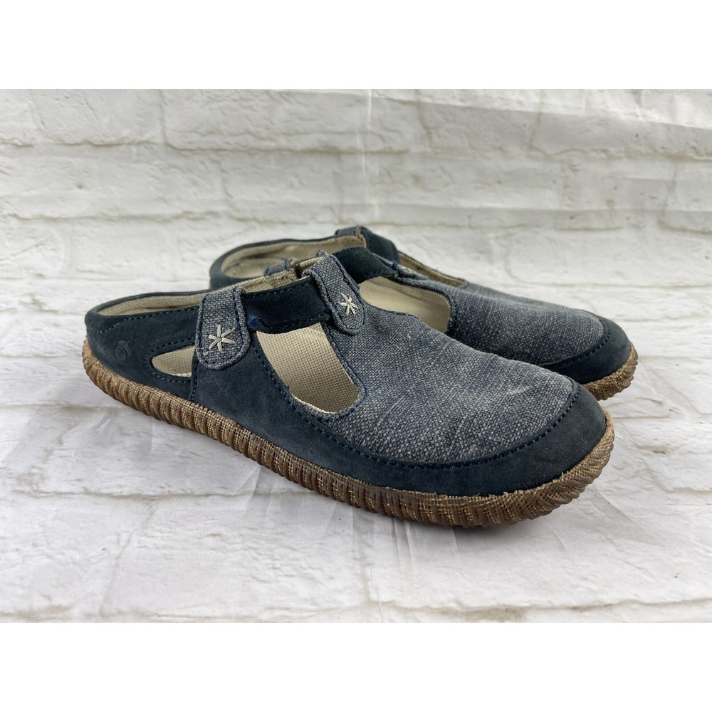 Acorn Vista Blue Suede Comfort Casual Driving Mules Clogs Shoes Womens US 11